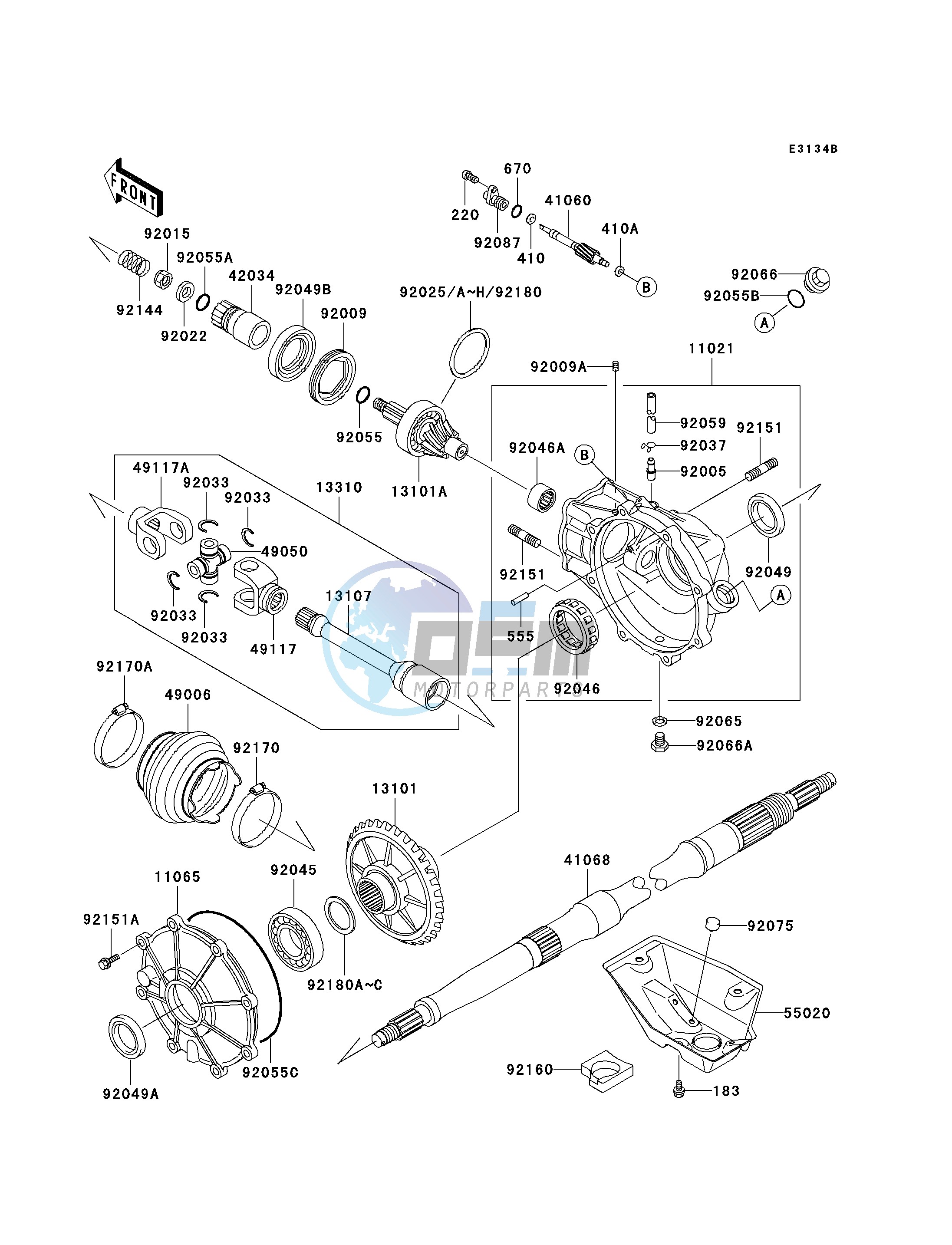 DRIVE SHAFT -- REAR- -