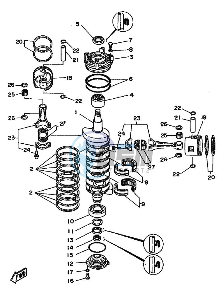 CRANKSHAFT--PISTON