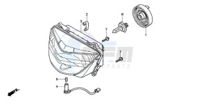 CB600F HORNET drawing HEADLIGHT (CB600F22)