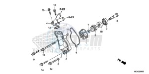 CRF450XE CRF450R Europe Direct - (ED) drawing WATER PUMP