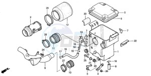 TRX350FE RANCHER 4X4 ES drawing AIR CLEANER