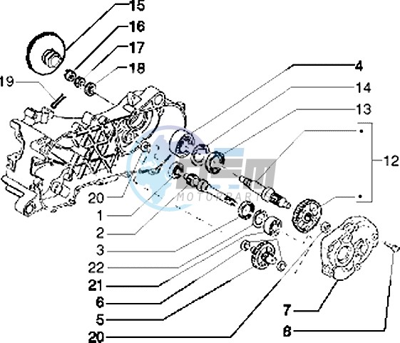 Rear wheel shaft