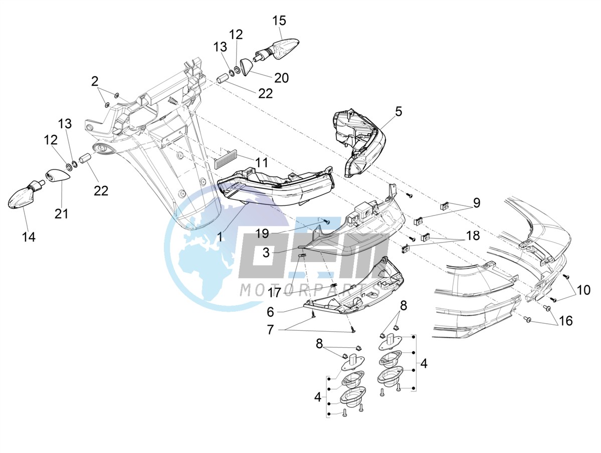 Rear headlamps - Turn signal lamps