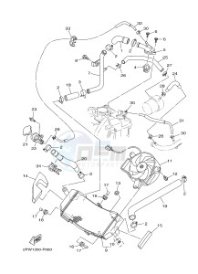 XP500A T-MAX 530 (2PW2) drawing RADIATOR & HOSE