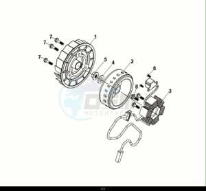 JET 14 125 LC ABS (E5) (XC12WZ-EU) (M1) drawing AC GEN. ASSY