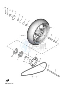 YZF600 R6 (BN6C) drawing REAR WHEEL