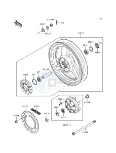 EX 500 D [NINJA 500] (D1-D5) [NINJA 500] drawing REAR WHEEL_CHAIN