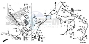 CB1100SAE CB1100 UK - (E) drawing FR. BRAKE MASTER CYLINDER (CB1100A/ SA/ SAD)