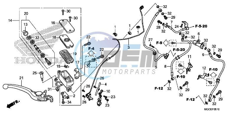 FR. BRAKE MASTER CYLINDER (CB1100A/ SA/ SAD)