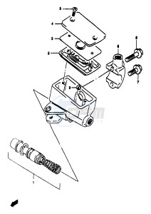 GSF1200A (E18) drawing FRONT MASTER CYLINDER (GSF1200SAV SAW SAX SAY)