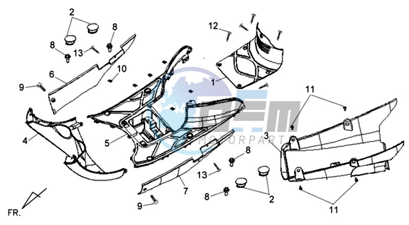 FOOTREST / LOWER COWLING