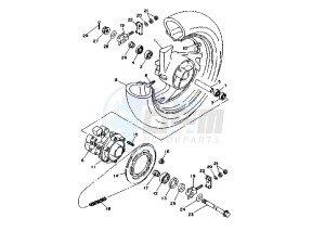 TDM 850 drawing REAR WHEEL