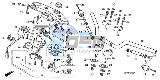 HANDLE PIPE/TOP BRIDGE