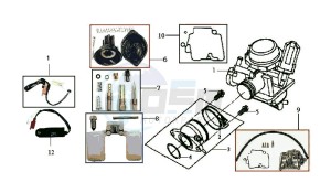 GTS 125 drawing CARBURATOR