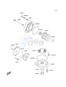 KLX 125 A (A6F) A6F drawing OIL PUMP