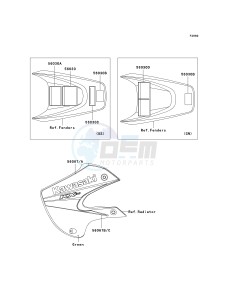 KX 65 A [KX65 MONSTER ENERGY] (A6F - A9FA) A6F drawing LABELS-- GREEN- --- A6F- -