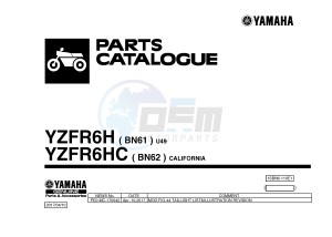 YZF-R6 YZFR6HC 600 YZF-R6 (BN61 BN62) drawing .1-Front-Page