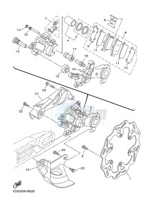 WR450F (1DX5) drawing REAR BRAKE CALIPER