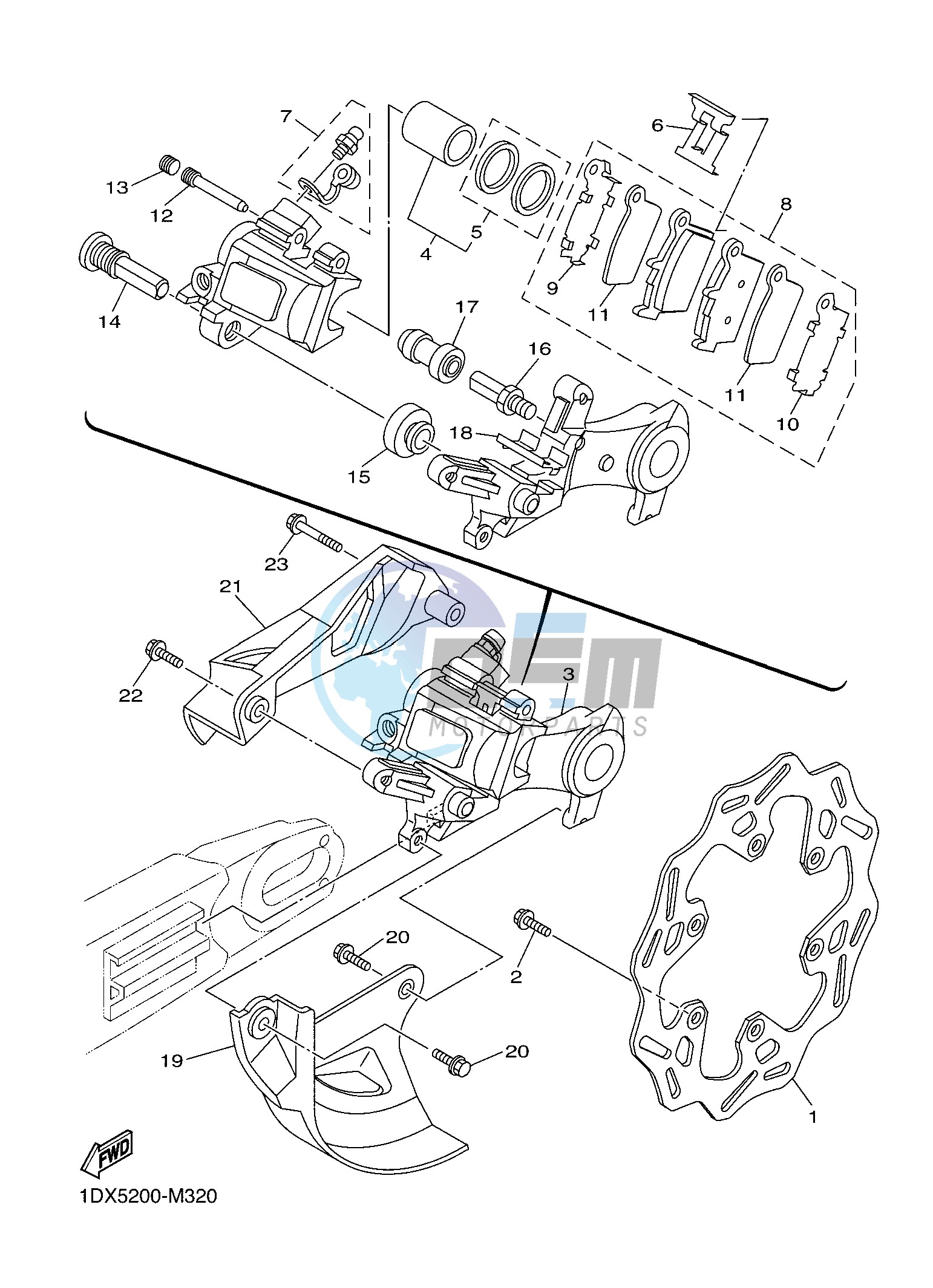 REAR BRAKE CALIPER