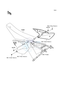 KX250F KX250T8F EU drawing Seat