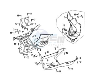 CROX 50 45KMH (L8 L9) EU EURO4 drawing FLOOR PANEL /  FRAMECOVER