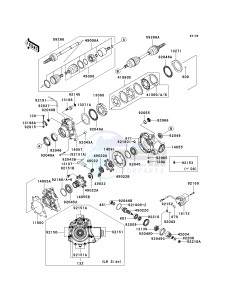 KVF 650 E [BRUTE FORCE 650 4X4 HARDWOODS GREEN HD] (E6F-E9F) E7F drawing DRIVE SHAFT-FRONT