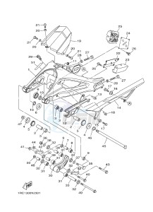 MT09 900 (1RCD 1RCE) drawing REAR ARM