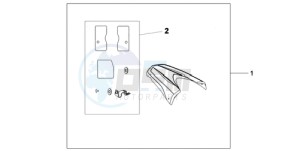 CB600F39 UK - (E / MKH ST) drawing REAR SEAT COWL R-320P