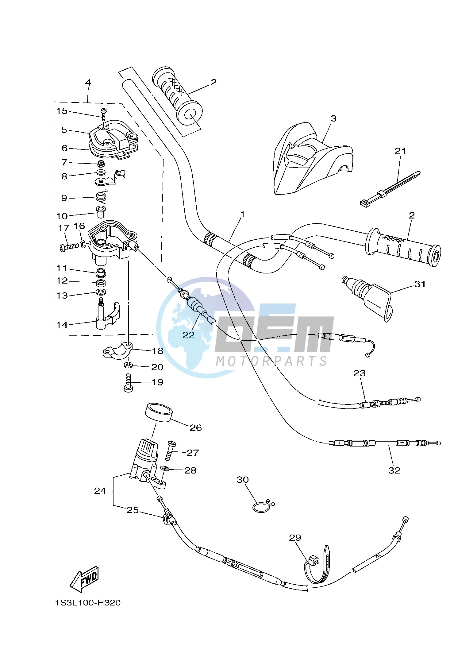 STEERING HANDLE & CABLE