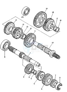 XV VIRAGO 535 drawing TRANSMISSION