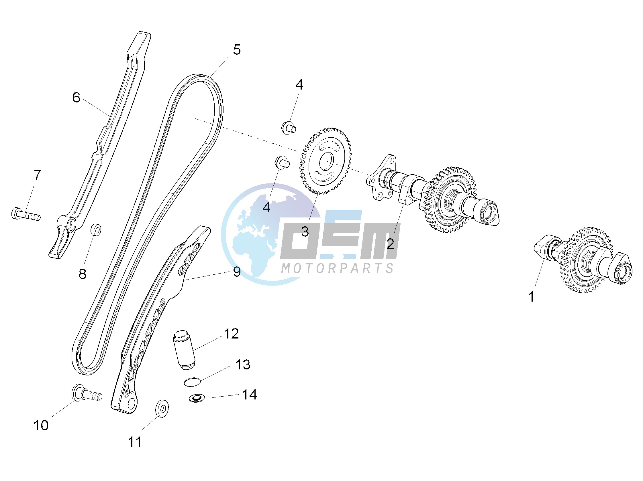 Rear cylinder timing system