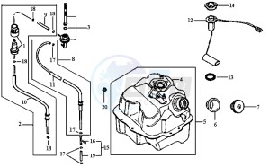 SUPER DUKE 125 drawing FUEL TANK - FUEL CUT