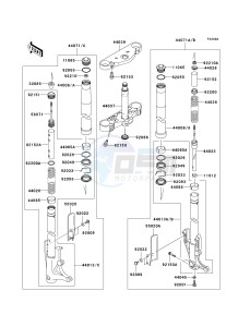 VN 1600 B [VULCAN 1600 MEAN STREAK] (B6F-B8FA) B8F drawing FRONT FORK -- B7F_B7FA_B8A_B8FA- -