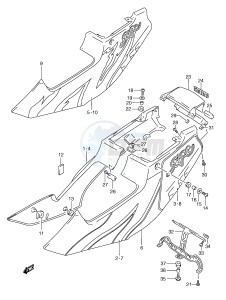 RGV250 (E24) drawing FRAME COVER (MODEL N)