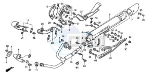 VTX1800C1 drawing EXHAUST MUFFLER