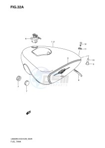 LS650 (E3-E28) SAVAGE drawing FUEL TANK (MODEL K9)