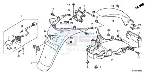 SH125B drawing REAR FENDER