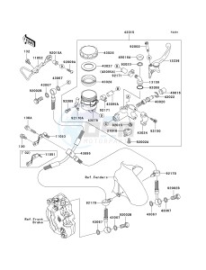 ZX 900 F [NINJA ZX-9R] (F1-F2) [NINJA ZX-9R] drawing FRONT MASTER CYLINDER