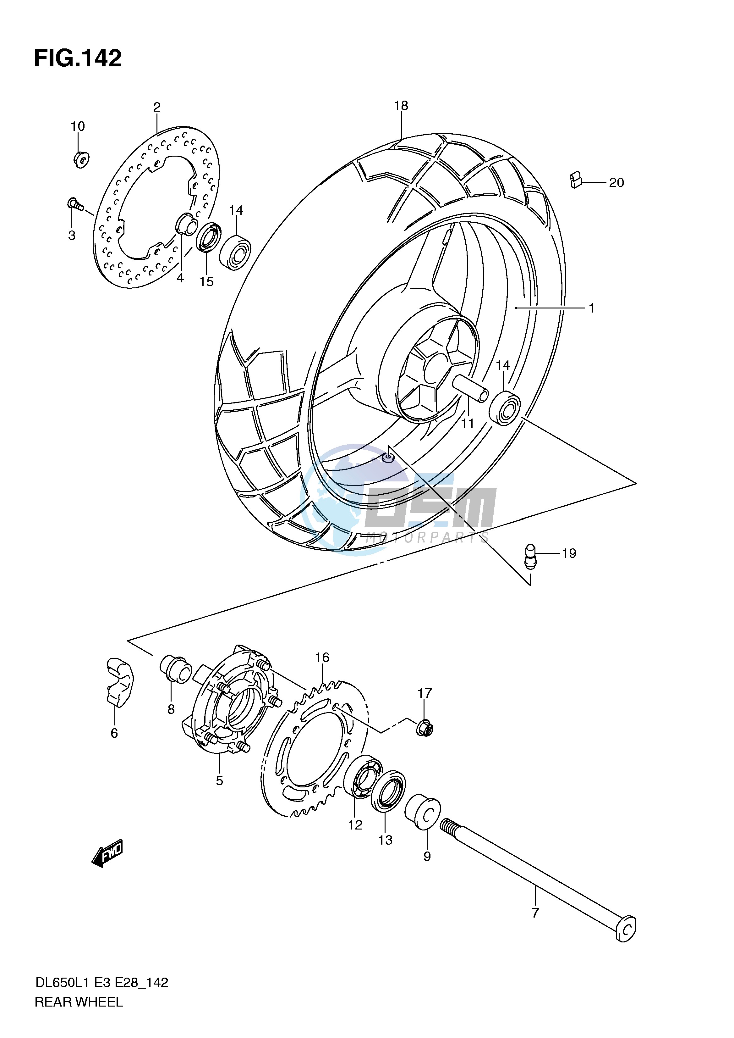 REAR WHEEL (DL650L1 E3)