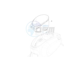 Primavera 150 4T 3V iGET (APAC) (AU, CN, EX, RI, TN) drawing Helmet huosing - Undersaddle