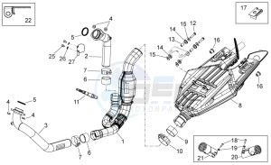 Shiver 750 (AA, JP, K, MAL, T, TW) drawing Exhaust unit