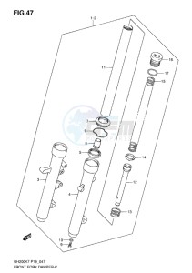 UH200 BURGMAN EU-UK drawing FRONT FORK DAMPER