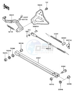 KX 80 J [BIG WHEEL] (J2) [BIG WHEEL] drawing BRAKE PEDAL_TORQUE LINK