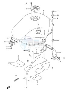 GSX750F (E2) drawing FUEL TANK (MODEL K4)