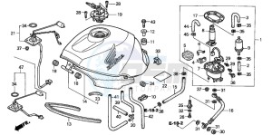 CBR1100XX SUPER BLACKBIRD drawing FUEL TANK (X/Y/1/2/3/4)