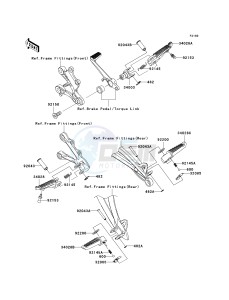 ZX 600 R [NINJA ZX-6R MONSTER ENERGY] (R9FA) R9F drawing FOOTRESTS