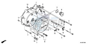 VT750C2SD UK - (E) drawing LEFT CRANKCASE COVER (VT750C/C2S/CA/CS)