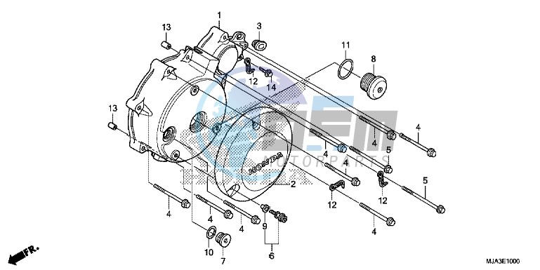 LEFT CRANKCASE COVER (VT750C/C2S/CA/CS)