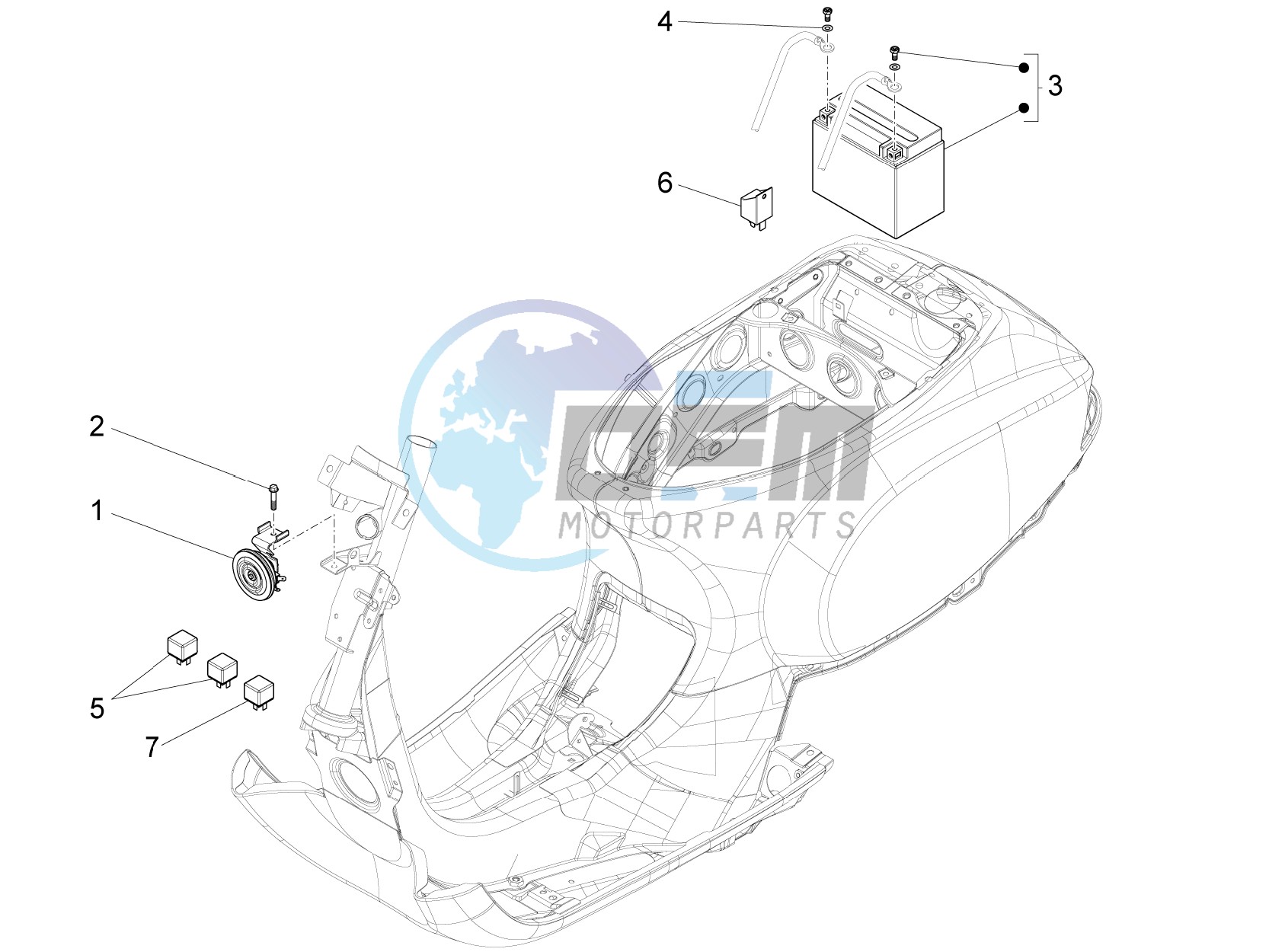 Remote control switches - Battery - Horn