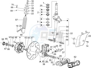 LX 150 4T USA drawing Fork - steering tube - Steering bearing unit